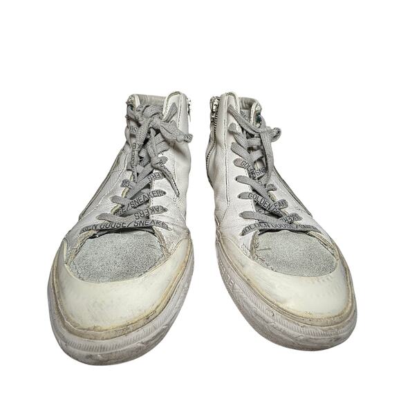 Golden Goose Slide High-Top Sneakers Leopard Star Distressed Leather EU 37 - Picture 2 of 12